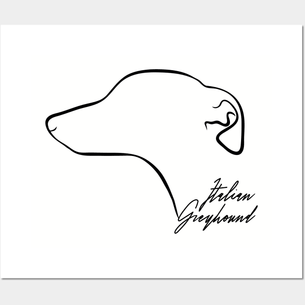 Proud Italian Greyhound profile dog lover Wall Art by wilsigns